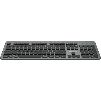 Multimedia bluetooth 5.1 keyboard MAC Version,104 keys, slim design with low profile silent keys,RU layout ,Size 439.4*135.3mm* 23.2mm,526g - Metoo (2)