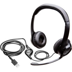 LOGITECH H390 Corded Headset - BLACK - USB