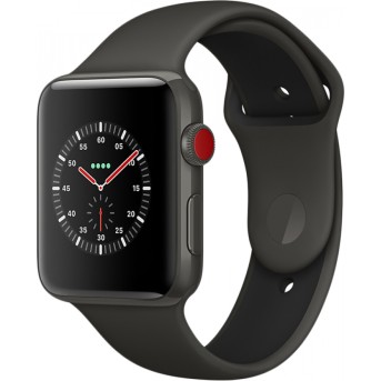 Ремешок для Apple Watch 42mm Gray/<wbr>Black Спортивный (Demo) - Metoo (1)