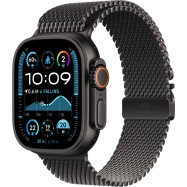 Apple Watch Ultra 2 2024 GPS + Cellular 49mm Black Titanium Case with Black Titanium Milanese Loop - L,Model A2986