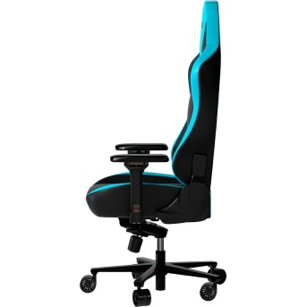 LORGAR Base 311, Gaming chair, PU eco-leather, 1.8 mm metal frame, multiblock mechanism, 4D armrests, 5 Star aluminium base, Class-4 gas lift, 75mm PU casters, Black + blue - Metoo (5)