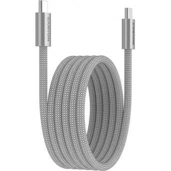 CANYON cable OnWire 60MG C-C 60W Magnet Braided 1m Light Grey - Metoo (5)