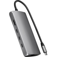 SATECHI USB-C MultiPort Adapter 8K with Ethernet V3 - Space Gray..