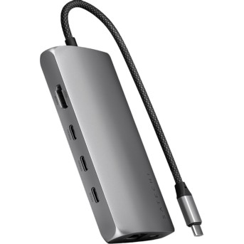 SATECHI USB-C MultiPort Adapter 8K with Ethernet V3 - Space Gray в Metoo.kz - Metoo (1)
