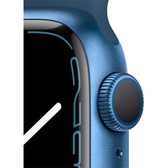 Apple Watch Series 7 GPS, 41mm Blue Aluminium Case with Abyss Blue Sport Band - Regular, A2473 - Metoo (3)