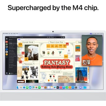 24-inch iMac with Retina 4.5K display: Apple M4 chip with 8‑core CPU and 8‑core GPU, 16GB, 256GB SSD - Silver,Model A3247 в Metoo.kz - Metoo (7)