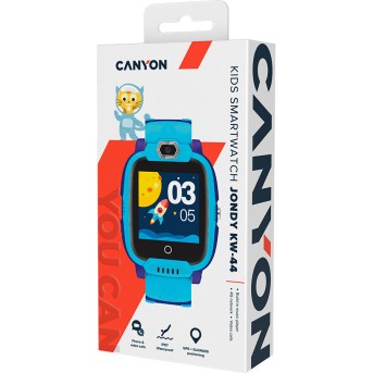 CANYON kids watch Jondy KW-44 4G Camera GPS Music Blue в Metoo.kz - Metoo (4)