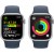 Apple Watch Series 9 GPS 41mm Silver Aluminium Case with Storm Blue Sport Band - M/<wbr>L,Model A2978 - Metoo (16)