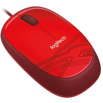 LOGITECH M105 Corded Mouse - RED - USB - Metoo (1)