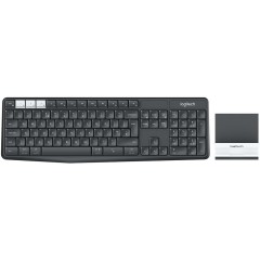 LOGITECH K375s Multi-Device Wireless Keyboard and Stand Combo - GRAPHITE/<wbr>OFFWHITE - RUS - BT - INTNL