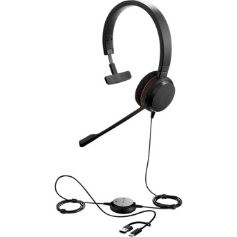 JABRA Evolve 20, Mono MS, USB C/<wbr>A adapter - Metoo (2)
