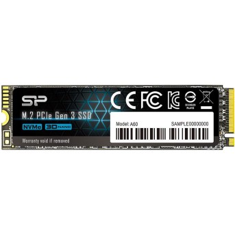 Silicon Power SSD P34A60 256GB M.2, 2280, PCIe 3.0 x4, Read/Write: 2100 / 1200 MB/s в Metoo.kz - Metoo (1)