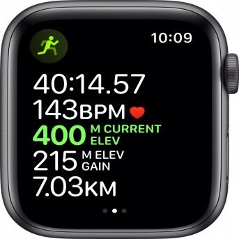 Apple Watch Nike Series 5 GPS, 44mm Space Grey Aluminium Case with Anthracite/<wbr>Black Nike Sport Band - S/<wbr>M & M/<wbr>L Model nr A2093 - Metoo (10)