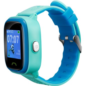 Kids smartwatch, 1.22 inch colorful screen, SOS button, single SIM,32+32MB, GSM(850/<wbr>900/<wbr>1800/<wbr>1900MHz), IP68 waterproof, Wifi, GPS, 420mAh, compatibility with iOS and android, Blue, host: 46*40*15MM, strap: 180*20mm, 46g - Metoo (2)