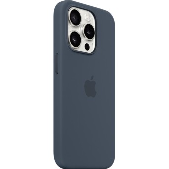 iPhone 15 Pro Silicone Case with MagSafe - Storm Blue,Model A3125 - Metoo (4)
