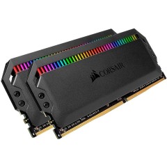 Corsair DDR4, 3200MHz 16GB 2x8GB DIMM, Unbuffered, 16-18-18-36, XMP 2.0, Base SPD@2666, DOMINATOR PLATINUM RGB Black Heatspreader, RGB LED, 1.35V, for AMD Ryzen, EAN:0840006609452
