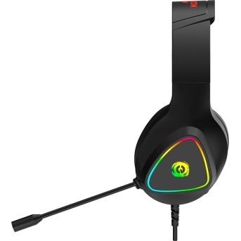 CANYON Shadder GH-6, RGB gaming headset with Microphone, Microphone frequency response: 20HZ~20KHZ, ABS+ PU leather, USB*1*3.5MM jack plug, 2.0M PVC cable, weight: 300g, Black - Metoo (5)