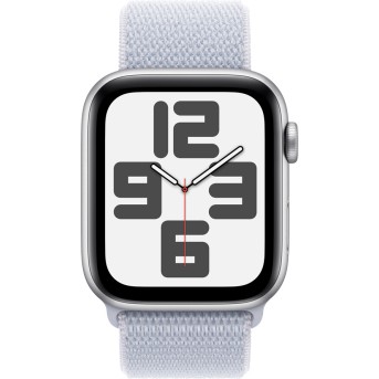Apple Watch SE 2024 GPS 44mm Silver Aluminium Case with Blue Cloud Sport Loop,Model A2723 - Metoo (2)