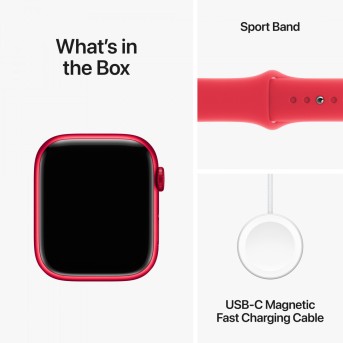Apple Watch Series 9 GPS 45mm (PRODUCT)RED Aluminium Case with (PRODUCT)RED Sport Band - S/<wbr>M,Model A2980 - Metoo (17)
