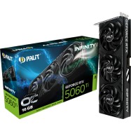 PALIT GeForce RTX 5060 Ti Infinity 3 OC 16GB GDDR7 128 bit, 1x HDMI 2.1b, 3x DP 2.1b, 3 Fan, 1x 8-pin pwr connector, 600W, 291.9 x 116.6 x 41.3 mm, NE7506TS19T1-GB2061S