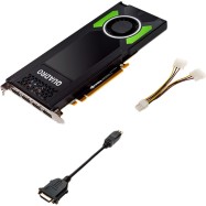 PNY NVIDIA Video Card Quadro P4000 GDDR5 8GB/256bit, 1792 CUDA Cores, PCI-E 3.0 x16, 4xDP, Cooler, Single Slot (DP-DVI-D Cable, 8 pin Power Cable, Stereo Connector Bracket included), bulk package 10 pcs in a box
