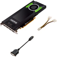 PNY NVIDIA Video Card Quadro P4000 GDDR5 8GB/<wbr>256bit, 1792 CUDA Cores, PCI-E 3.0 x16, 4xDP, Cooler, Single Slot (DP-DVI-D Cable, 8 pin Power Cable, Stereo Connector Bracket included), bulk package 10 pcs in a box