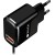 CANYON Universal 1xUSB AC charger (in wall) with over-voltage protection, plus Micro USB connector, Input 100V-240V, Output 5V-2.1A, with Smart IC, black (silver stripe), cable length 1m, 81*47.2*27mm, 0.059kg - Metoo (1)