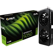 Palit RTX 5050 Dual 8GB GDDR6, 128 bits, 1x HDMI 2.1b, 3x DP 2.1b, two fan, 1x 8-pin Power connector, recommended PSU 550W, NE65050019P1-GB2070D