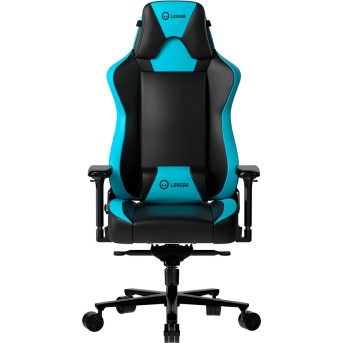 LORGAR Base 311, Gaming chair, PU eco-leather, 1.8 mm metal frame, multiblock mechanism, 4D armrests, 5 Star aluminium base, Class-4 gas lift, 75mm PU casters, Black + blue - Metoo (1)
