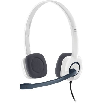 LOGITECH H150 Corded Stereo Headset - CLOUD WHITE - Dual Plug - Metoo (1)