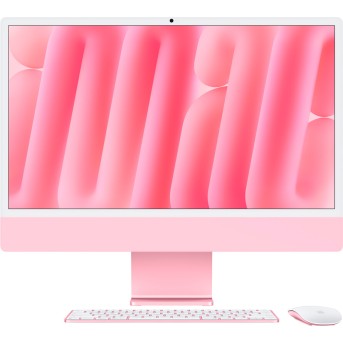 24-inch iMac with Retina 4.5K display: Apple M4 chip with 8‑core CPU and 8‑core GPU, 16GB, 256GB SSD - Pink,Model A3247 в Metoo.kz - Metoo (1)