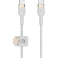 BELKIN USB-C to USB-C 2.0 Braided silicone, 3M, White..