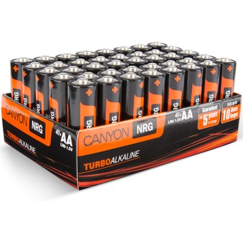 Батарейки CANYON NRG ALKAA40 тип AA, в упаковке 40 штук - Metoo (1)