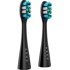 AENO Replacement toothbrush heads, Black, Dupont bristles, 2pcs in set (for ADB0002S/<wbr>ADB0001S)
