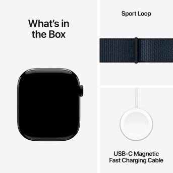 Apple Watch Series 10 GPS 42mm Jet Black Aluminium Case with Ink Sport Loop,Model A2997 - Metoo (14)