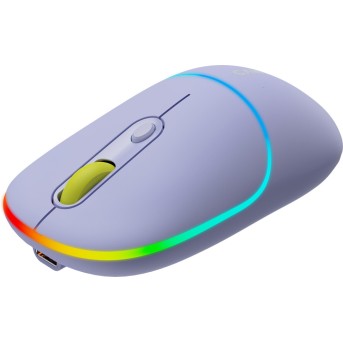 CANYON MW-22, 2 in 1 Wireless optical mouse with 4 buttons,Silent switch for right/<wbr>left keys,DPI 800/<wbr>1200/<wbr>1600, 2 mode(BT/ 2.4GHz), 650mAh Li-poly battery,RGB backlight,Mountain lavender, cable length 0.8m, 110*62*34.2mm, 0.085kg - Metoo (3)