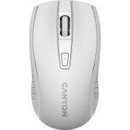 CANYON MW-7, 2.4Ghz wireless mouse, 6 buttons, DPI 800/1200/1600, with 1 AA battery ,size 110*60*37mm,58g,white