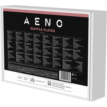 AENO Electric grill AEG0001/AEG0005 Waffle plate, Non-stick coating, size: 290*234mm, 2 pcs in set в Metoo.kz - Metoo (3)