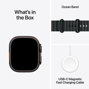 Apple Watch Ultra 2 2024 GPS + Cellular 49mm Black Titanium Case with Black Ocean Band,Model A2986 - Metoo (13)