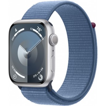 Apple Watch Series 9 GPS 45mm Silver Aluminium Case with Winter Blue Sport Loop (Demo),Model A2980 - Metoo (9)