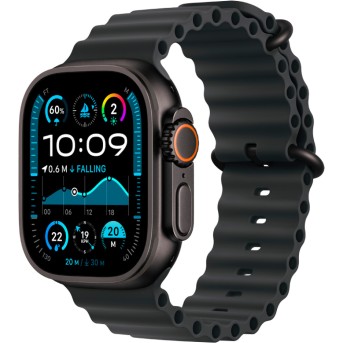 Apple Watch Ultra 2 2024 GPS + Cellular 49mm Black Titanium Case with Black Ocean Band,Model A2986 - Metoo (5)