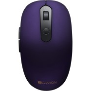 Canyon 2 in 1 Wireless optical mouse with 6 buttons, DPI 800/1000/1200/1500, 2 mode(BT/ 2.4GHz), Battery AA*1pcs, Violet, silent switch for right/left keys, 65.4*112.25*32.3mm, 0.092kg