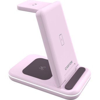 CANYON wireless charger WS-304 15W 3in1 Iced Pink в Metoo.kz - Metoo (4)