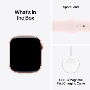 Apple Watch Series 10 GPS 46mm Rose Gold Aluminium Case with Light Blush Sport Band - S/<wbr>M,Model A2999 - Metoo (14)
