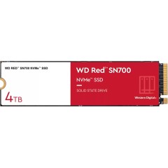 SSD NAS WD Red SN700 4TB M.2 2280-D5-M PCIe Gen3 x4 NVMe, Read/<wbr>Write: 3400/<wbr>3100 MBps, IOPS 550K/<wbr>520K, TBW: 5100