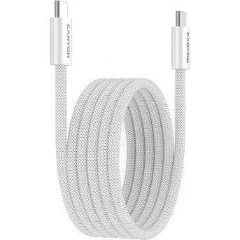 CANYON cable OnWire 60MG C-C 60W Magnet Braided 1m White - Metoo (5)