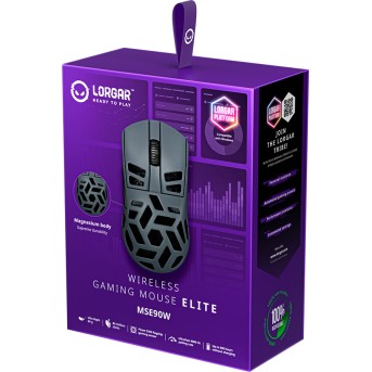 LORGAR MSE90W, Magnesium Alloy Wireless Gaming Mouse Elite, Dark Grey в Metoo.kz - Metoo (11)