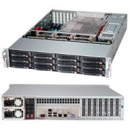 Supermicro chassis CSE-826BE1C4-R1K23LPB, 2U, Dual and Single Intel and AMD CPUs, 2.12 x 3.5" hot-swap SAS/SATA drive bay with SES3, optional 2 x 2.5" hot-swap drive bay, 4.1U 1200W/1000W PSU
