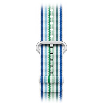 Ремешок для Apple Watch 38mm Blue Stripe Woven Nylon - Metoo (2)
