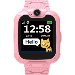 Kids smartwatch, 1.54 inch colorful screen, Camera 0.3MP, Mirco SIM card, 32+32MB, GSM(850/<wbr>900/<wbr>1800/<wbr>1900MHz), 7 games inside, 380mAh battery, compatibility with iOS and android, red, host: 54*42.6*13.6mm, strap: 230*20mm, 45g